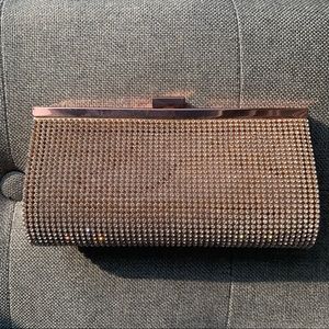 Rose Gold Sparkling Evening Clutch
